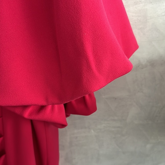 DKNY Plus SZ Short Puff Sleeve Crew Neck Side Ruching Scuba Crepe Sheath Dress - Picture 5 of 10